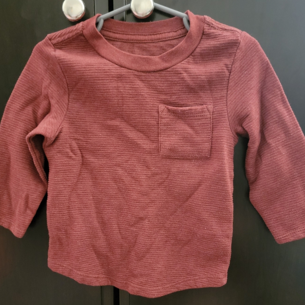 Cat and Jack toddler boys shirt 18months, burgundy